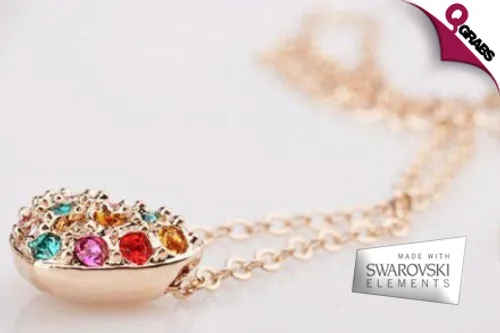 For QR99, Add Sparkling Style to your Jewelry Collection with a Stunning Mini Heart Swarovski Elements Pendant Necklace! (QR353 Value)
